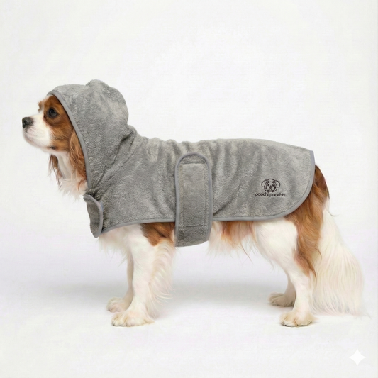 POOCHI PONCHO TOWEL GREY
