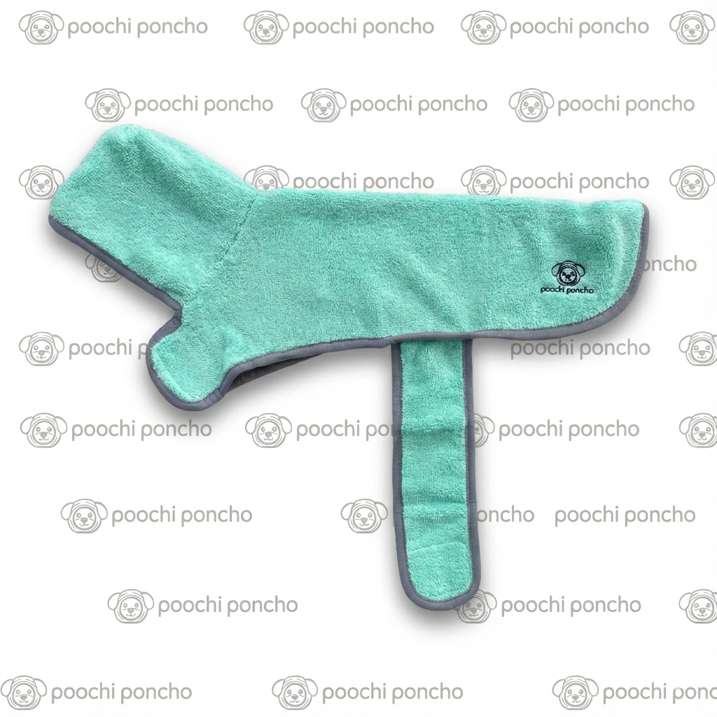 POOCHI PONCHO TOWEL GREEN