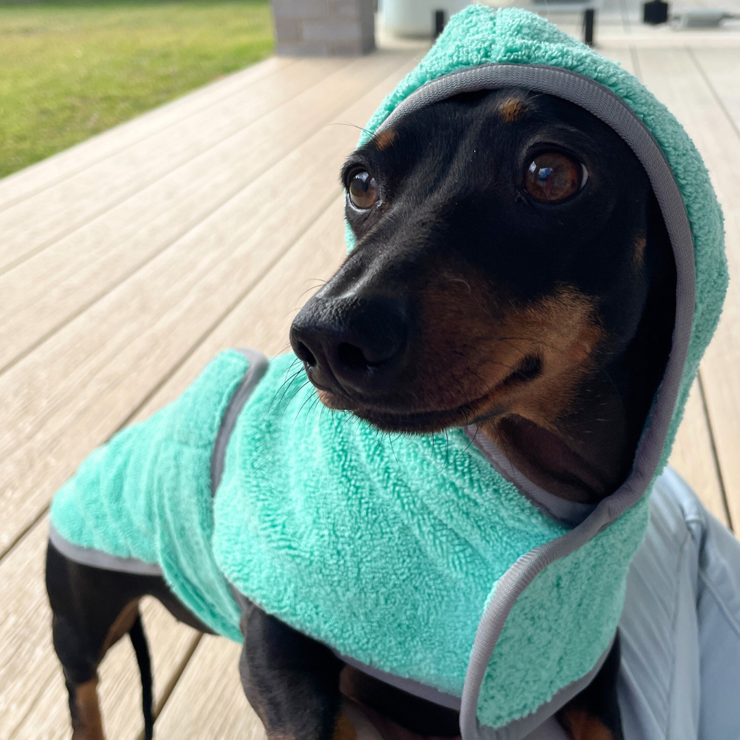POOCHI PONCHO TOWEL GREEN