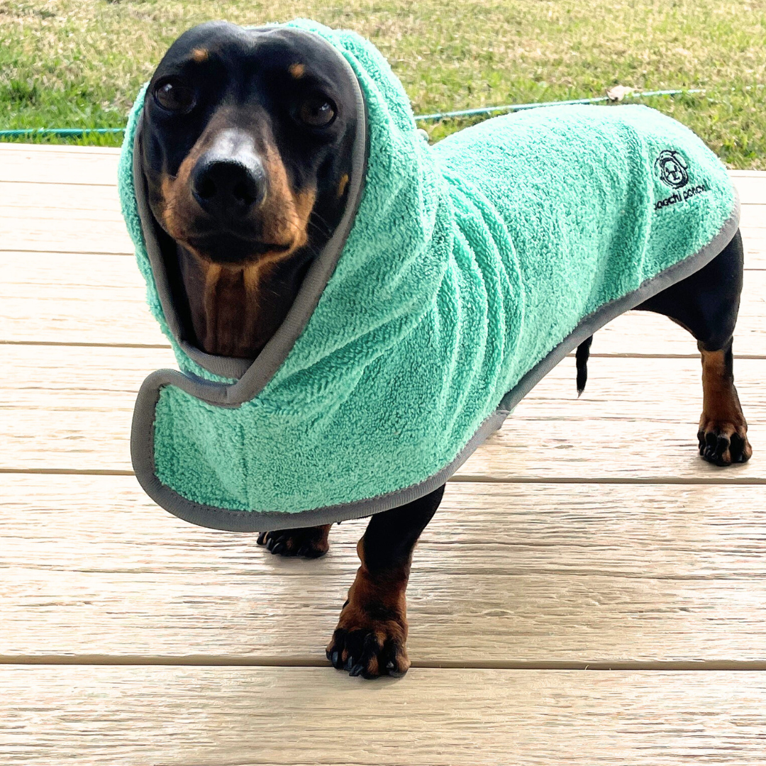 POOCHI PONCHO TOWEL GREEN