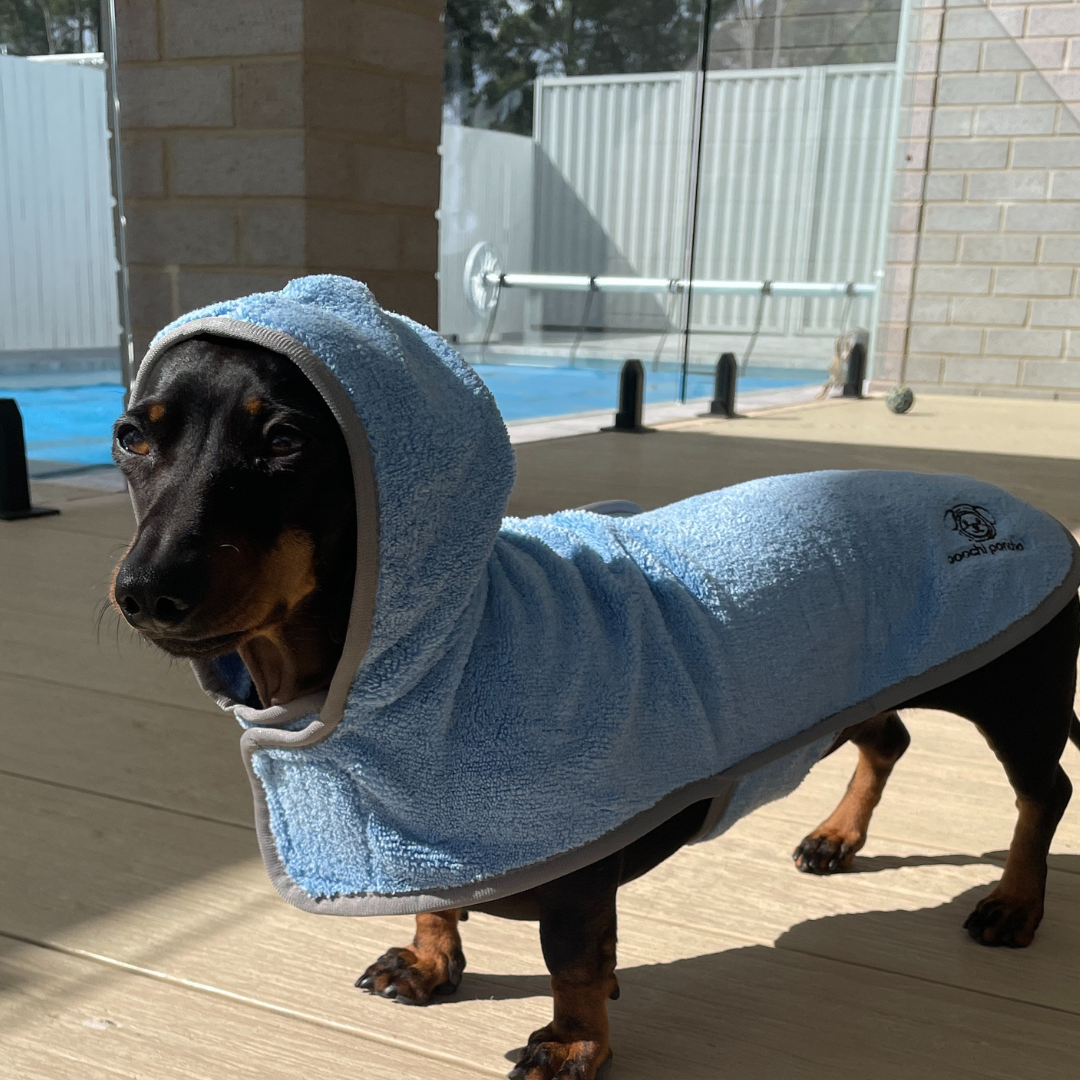 POOCHI PONCHO TOWEL BLUE