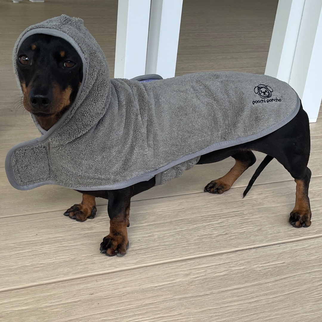 POOCHI PONCHO TOWEL GREY