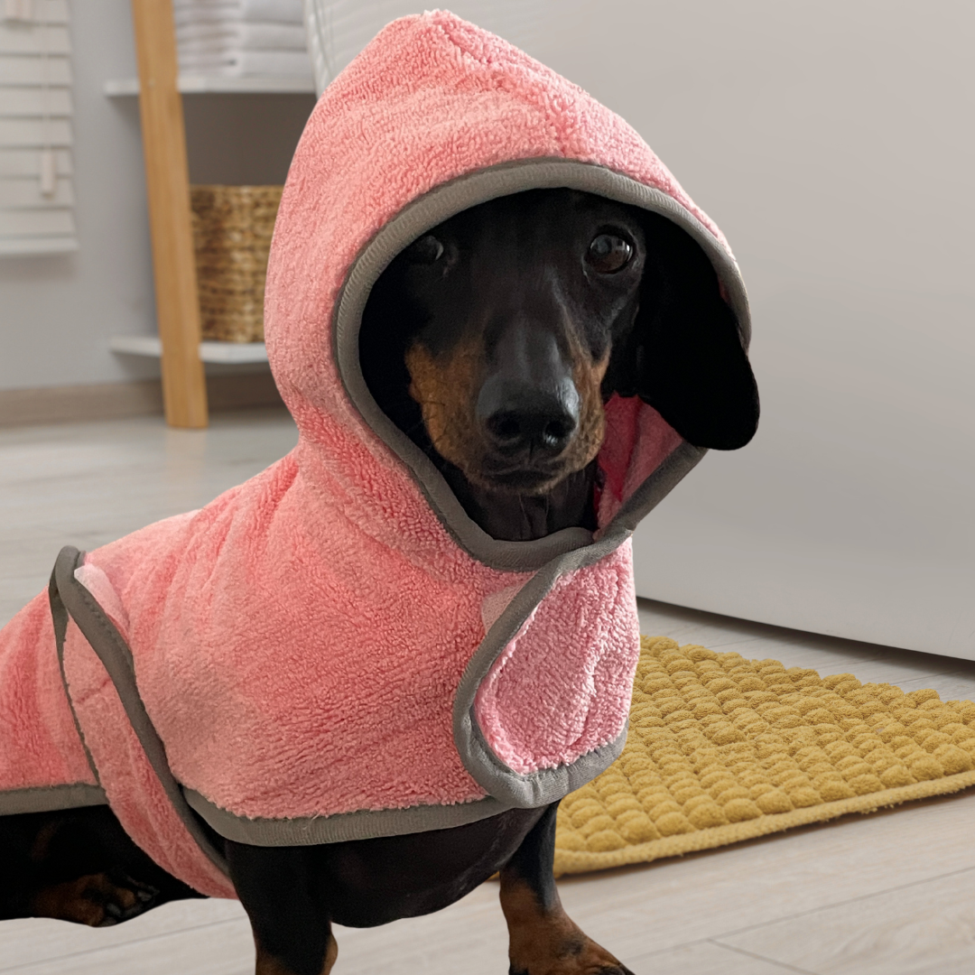 POOCHI PONCHO TOWEL PINK