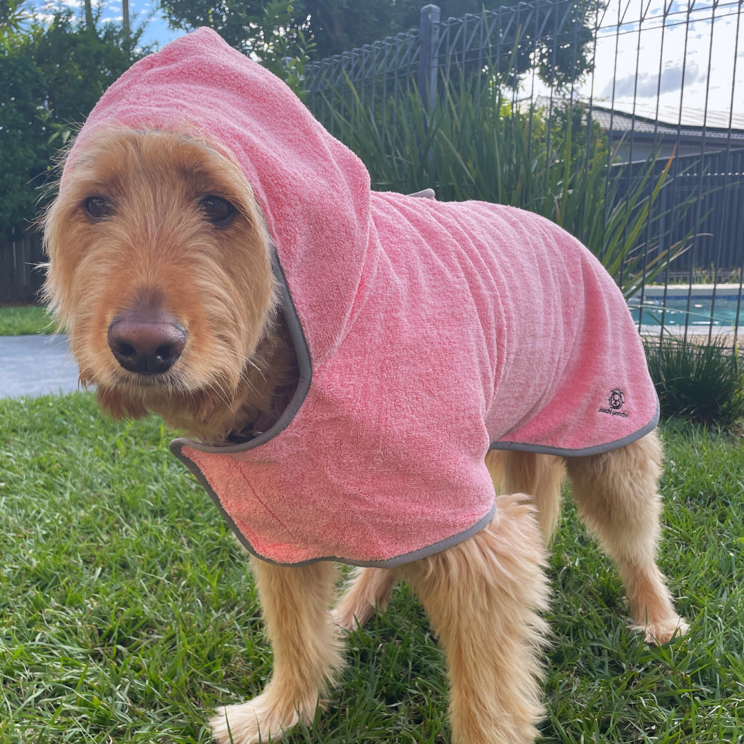 POOCHI PONCHO TOWEL PINK